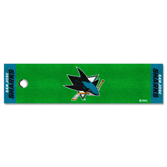 San Jose Sharks Putting Green Mat - 1.5ft. x 6ft. - San Jose Sharks
