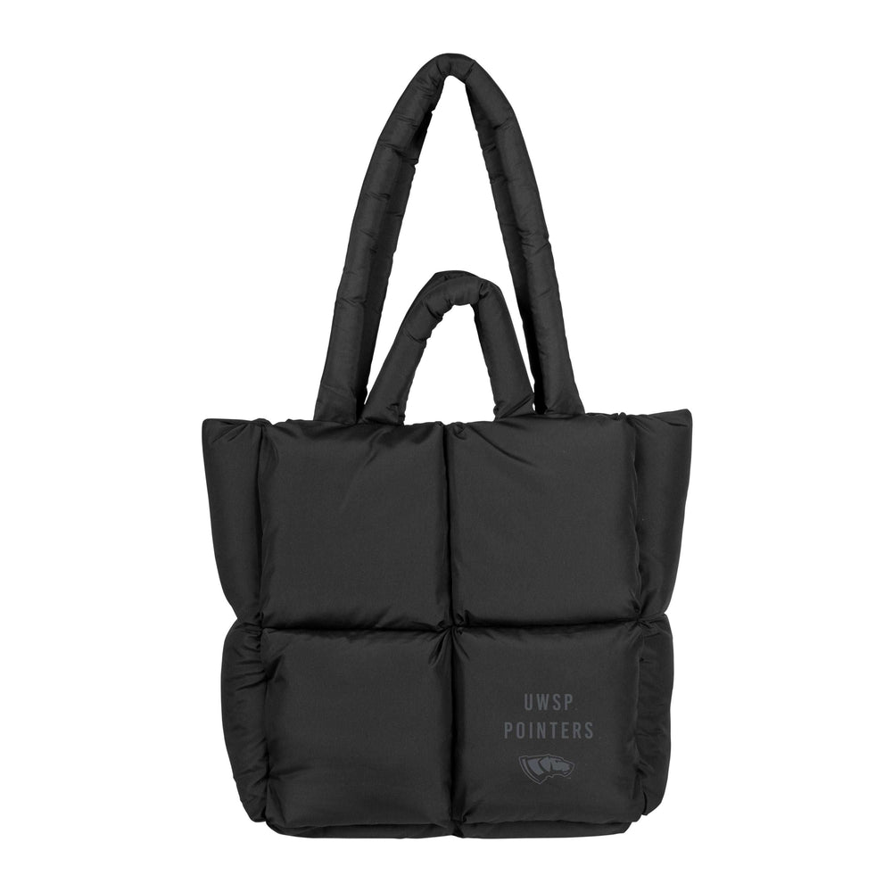 Wisconsin - Stevens Point Black Puff Tote - Logo Brands - Flyclothing LLC