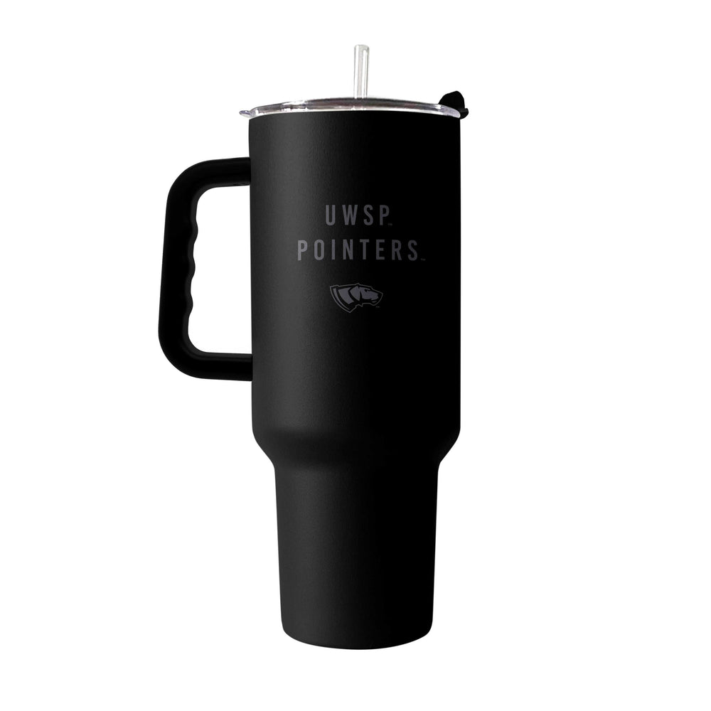 Wisconsin - Stevens Point 40oz Black Tonal Powder Coat Tumbler - Logo Brands - Flyclothing LLC