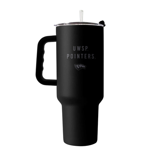 Wisconsin - Stevens Point 40oz Black Tonal Powder Coat Tumbler - Logo Brands - Flyclothing LLC