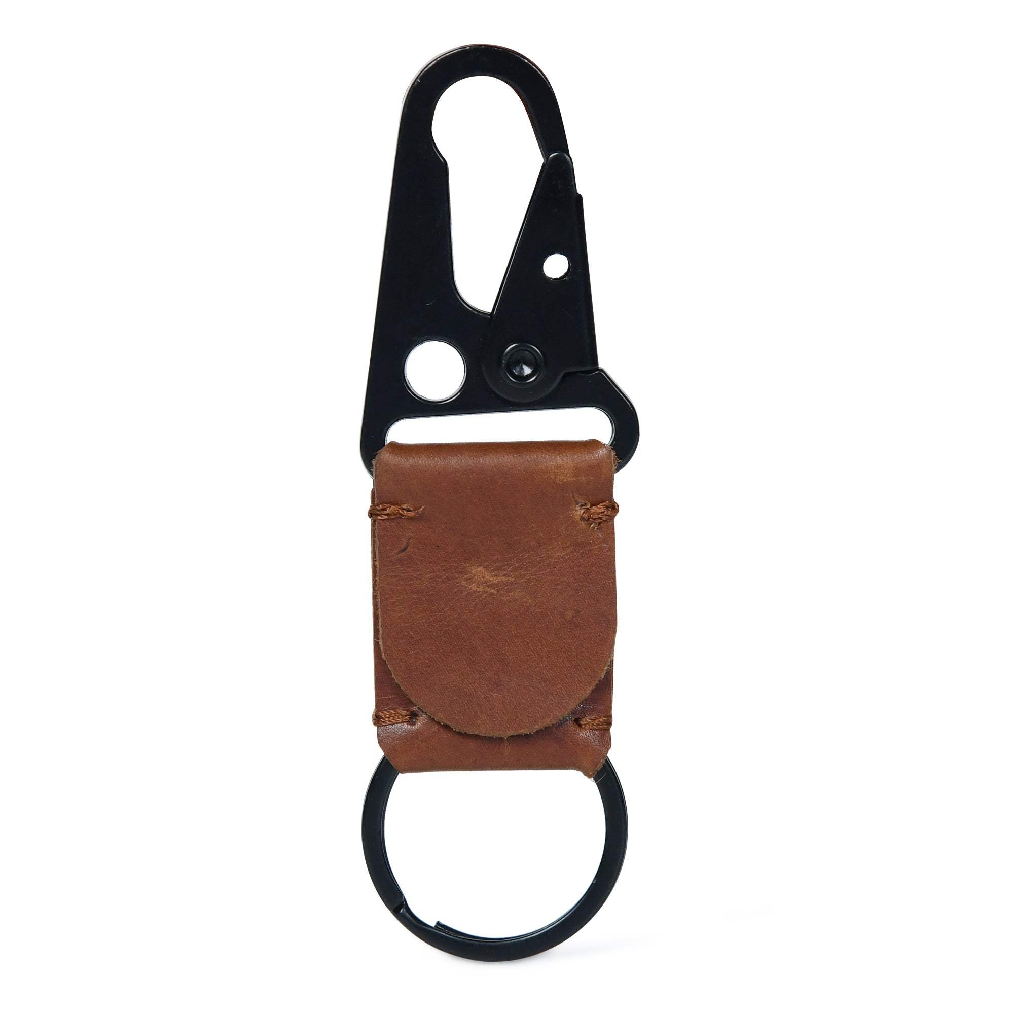 Leather-Metal Key Ring Keychain - Classy Leather Bags - Flyclothing LLC