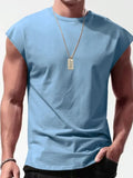 Men's Full Size Round Neck Cap Sleeve Tank Plus Size - Trendsi