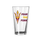 Arizona State 16oz Slogan Pint Glass - Logo Brands - Flyclothing LLC