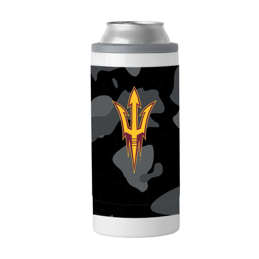Arizona State Black Camo 12oz Slim Can Coolie - Logo Brands - Flyclothing LLC