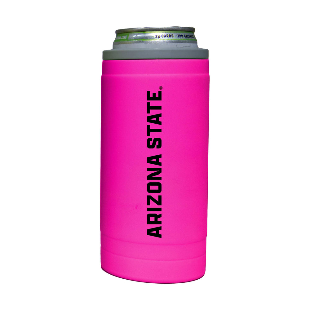 Arizona State 12oz Electric Stacked Soft Touch Slim Coolie - Logo Brands - Flyclothing LLC
