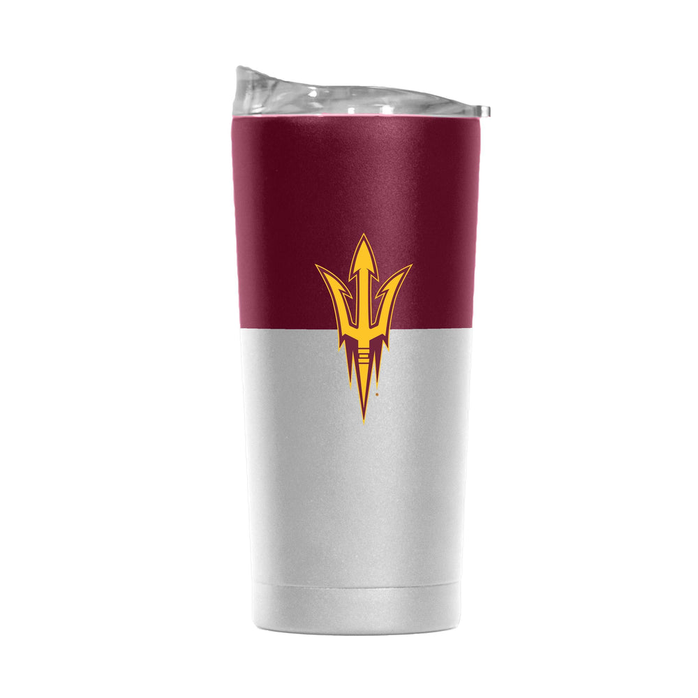 Arizona State 20oz Colorblock White Powder Coat Tumbler - Logo Brands - Flyclothing LLC