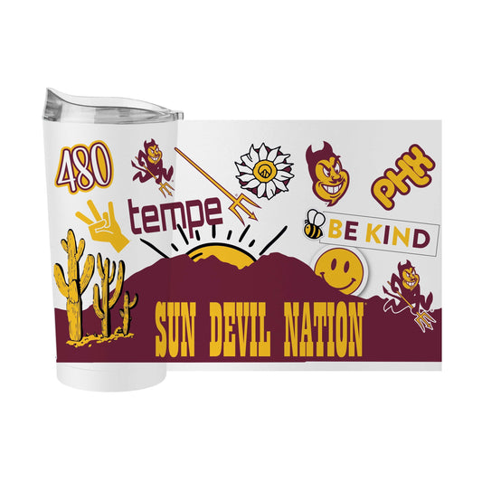 Arizona State 20oz Native Powder Coat Tumbler - Logo Brands - Flyclothing LLC