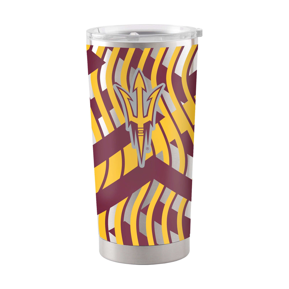 Arizona State 20oz Flex Silver Stainless Tumbler - Logo Brands - Flyclothing LLC