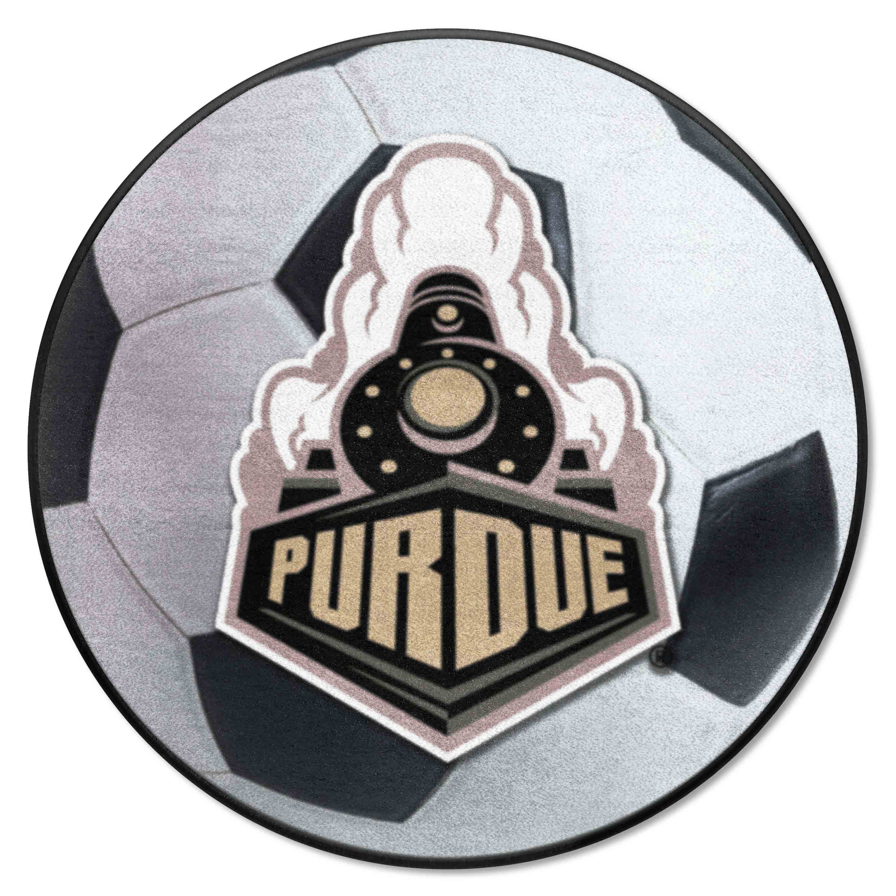 Purdue Boilermakers Soccer Ball Rug - 27in. Diameter, Train Logo - Purdue