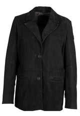 Tanny RF Leather Blazer, Black