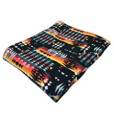 Rockmount Ranch Wear native pattern fleece western blanket black red - Rockmount Clothing - Flyclothing LLC
