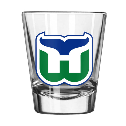 Hartford Whalers Full Color 2oz Gameday Shot Glass - Logo Brands - Flyclothing LLC