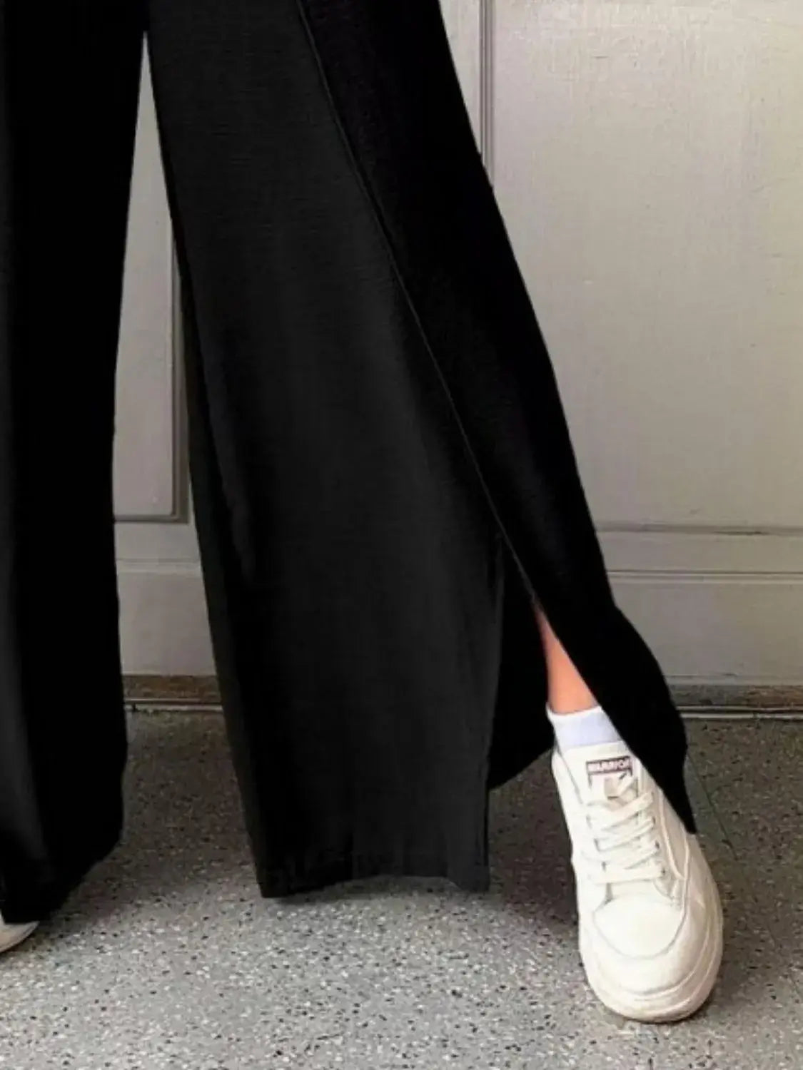 Slit Wide Leg Pants - Trendsi - Flyclothing LLC