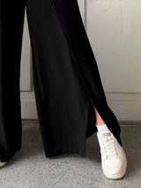 Slit Wide Leg Pants - Trendsi - Flyclothing LLC