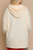 Drawstring Plaid Long Sleeve Hoodie - Trendsi