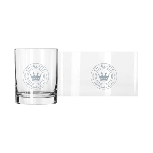 Charlotte FC 14oz Frost Rocks Glass - Logo Brands - Flyclothing LLC