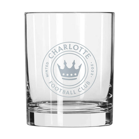 Charlotte FC 14oz Frost Rocks Glass - Logo Brands - Flyclothing LLC
