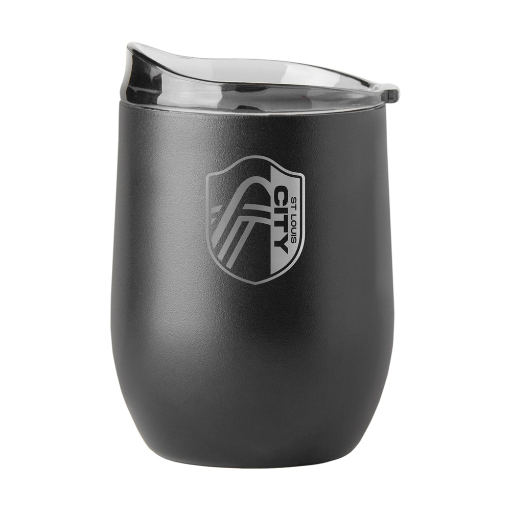 St Louis FC Gunmetal 16oz Black Powder Curved Beverage