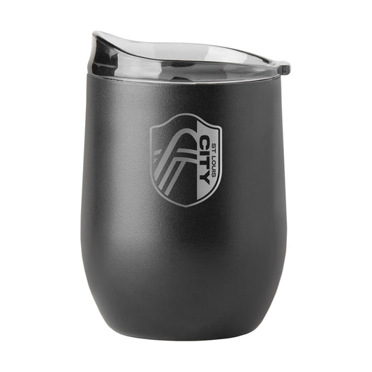St Louis FC Gunmetal 16oz Black Powder Curved Beverage - Logo Brands - Flyclothing LLC
