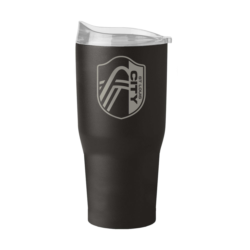 St Louis FC Gunmetal 30oz Black Powder Coat Tumbler - Logo Brands - Flyclothing LLC