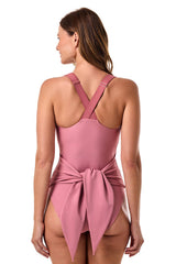 Women's Breakwater Wrap Swimsuit | Terracotta Rose