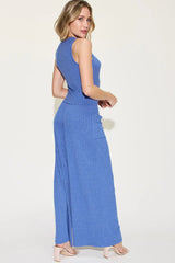 Basic Bae Full Size Ribbed Tank and Wide Leg Pants Set - ShopBasicbae - Flyclothing LLC