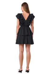 Women's South Cove V-Neck Ruffle Dress | Black
