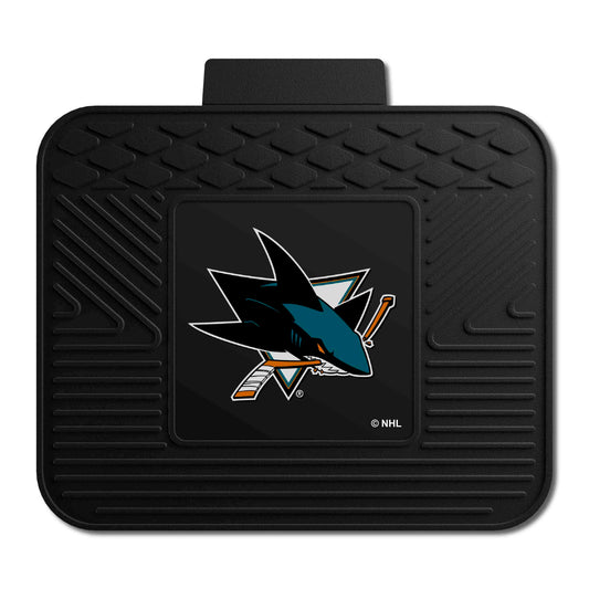 San Jose Sharks Back Seat Car Utility Mat - 14in. x 17in. - San Jose Sharks
