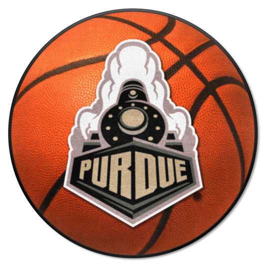 Purdue Boilermakers Basketball Rug - 27in. Diameter, Train Logo - Purdue