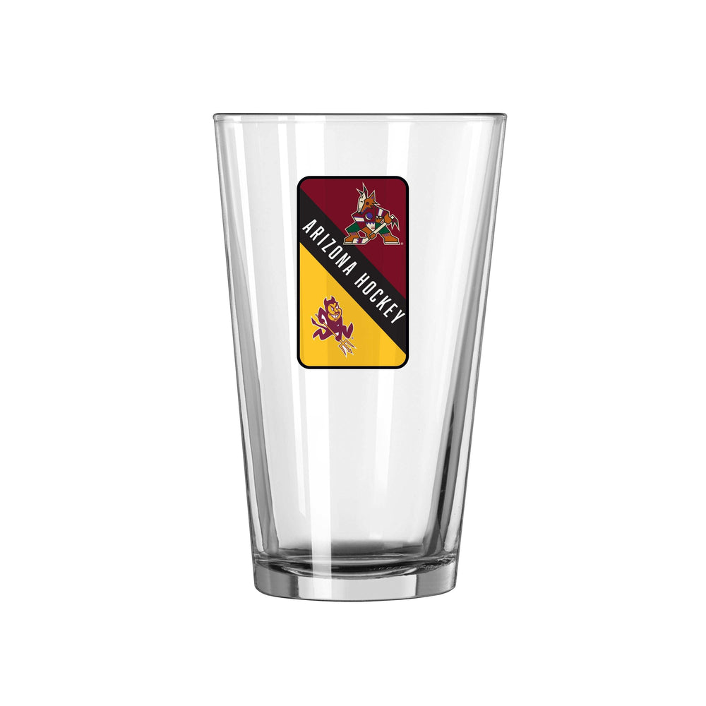 Arizona State/NHL Co Brand 16oz Pint Glass - Logo Brands - Flyclothing LLC
