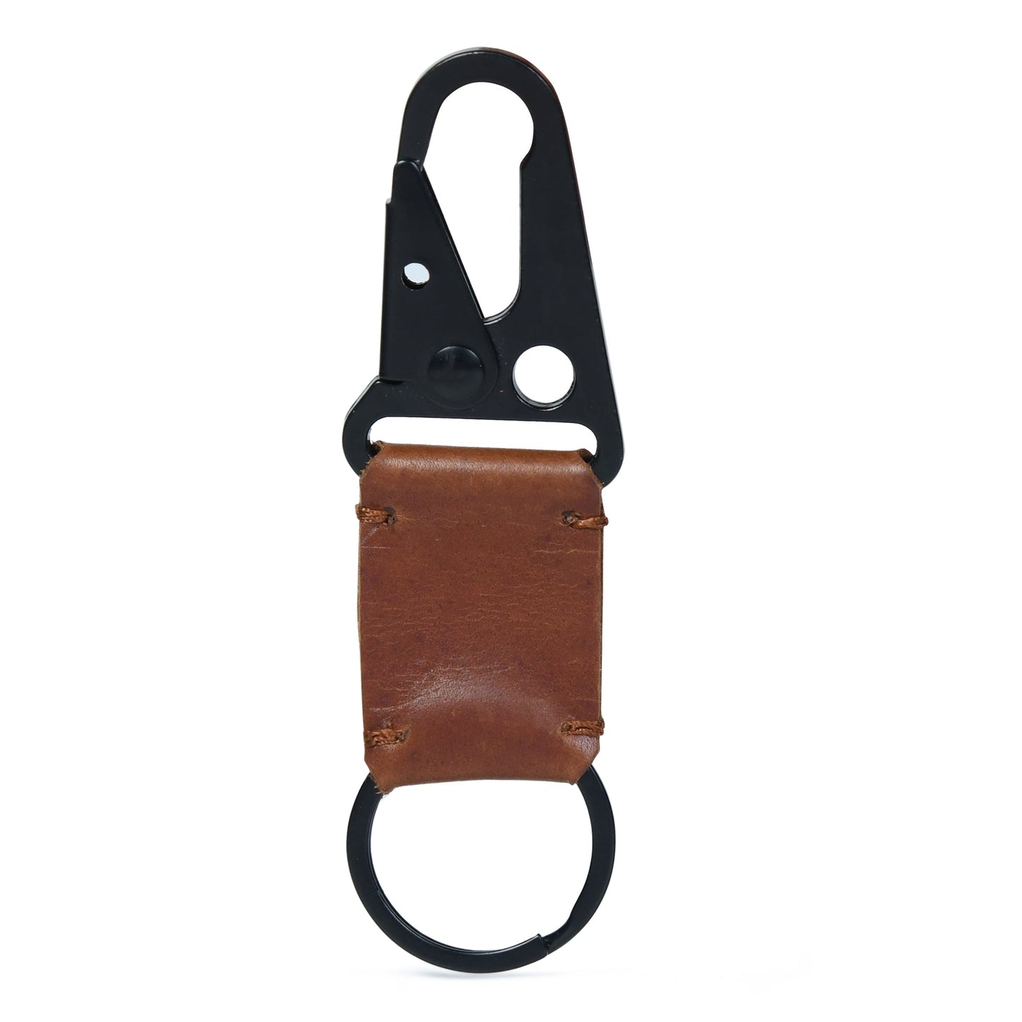 Leather-Metal Key Ring Keychain - Classy Leather Bags - Flyclothing LLC