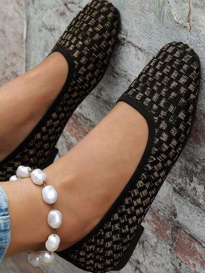 Mesh Round Toe Flat Slip-Ons - Trendsi - Flyclothing LLC