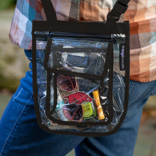 Arkansas Gameday Black Clear Crossbody - Logo Brands - Flyclothing LLC