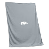 Arkansas Gray Screened Sweatshirt Blanket - Logo Brands - Flyclothing LLC