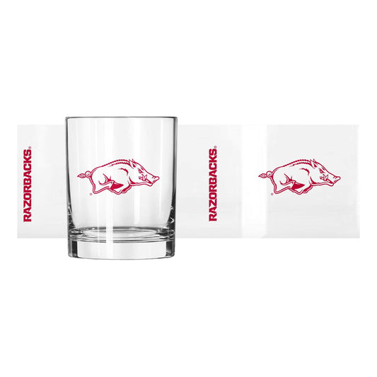 Arkansas 14oz Gameday Rocks Glass - Logo Brands - Flyclothing LLC