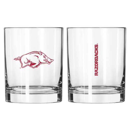 Arkansas 14oz Gameday Rocks Glass - Logo Brands - Flyclothing LLC