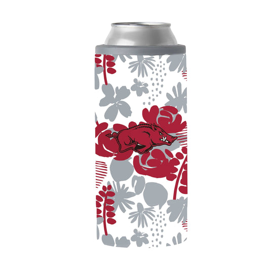 Arkansas 12oz Floral Slim Can Coolie - Logo Brands - Flyclothing LLC