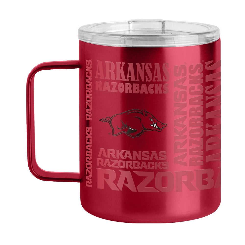 Arkansas 15oz Replay Stainless Steel Mug - Logo Brands - Flyclothing LLC