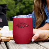 Arkansas 16oz Gameday Stainless Curved Beverage