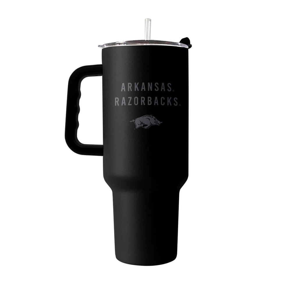 Arkansas 40oz Black Tonal Powder Coat Tumbler - Logo Brands - Flyclothing LLC