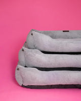 Chester & Lee | Fancy Corduroy Sleeper Dog Bed Gray - Chester & Lee - Flyclothing LLC