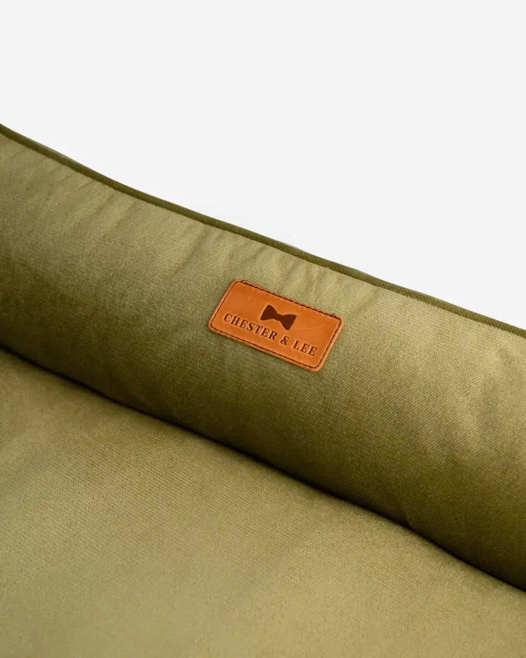Chester & Lee | Vibrant Velvet Sleeper Dog Bed Olive - Chester & Lee - Flyclothing LLC