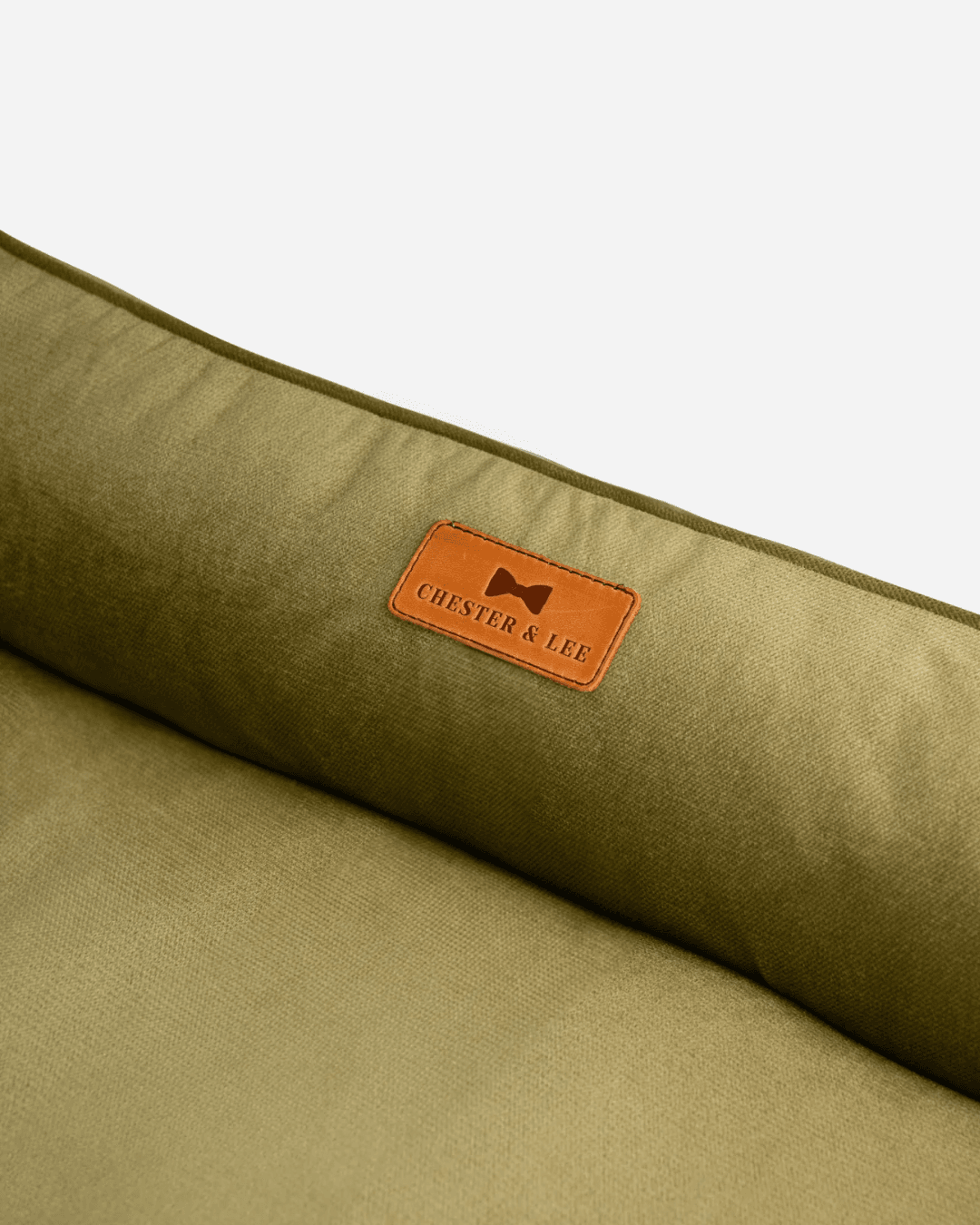 Chester & Lee | Vibrant Velvet Sleeper Dog Bed Olive - Chester & Lee - Flyclothing LLC