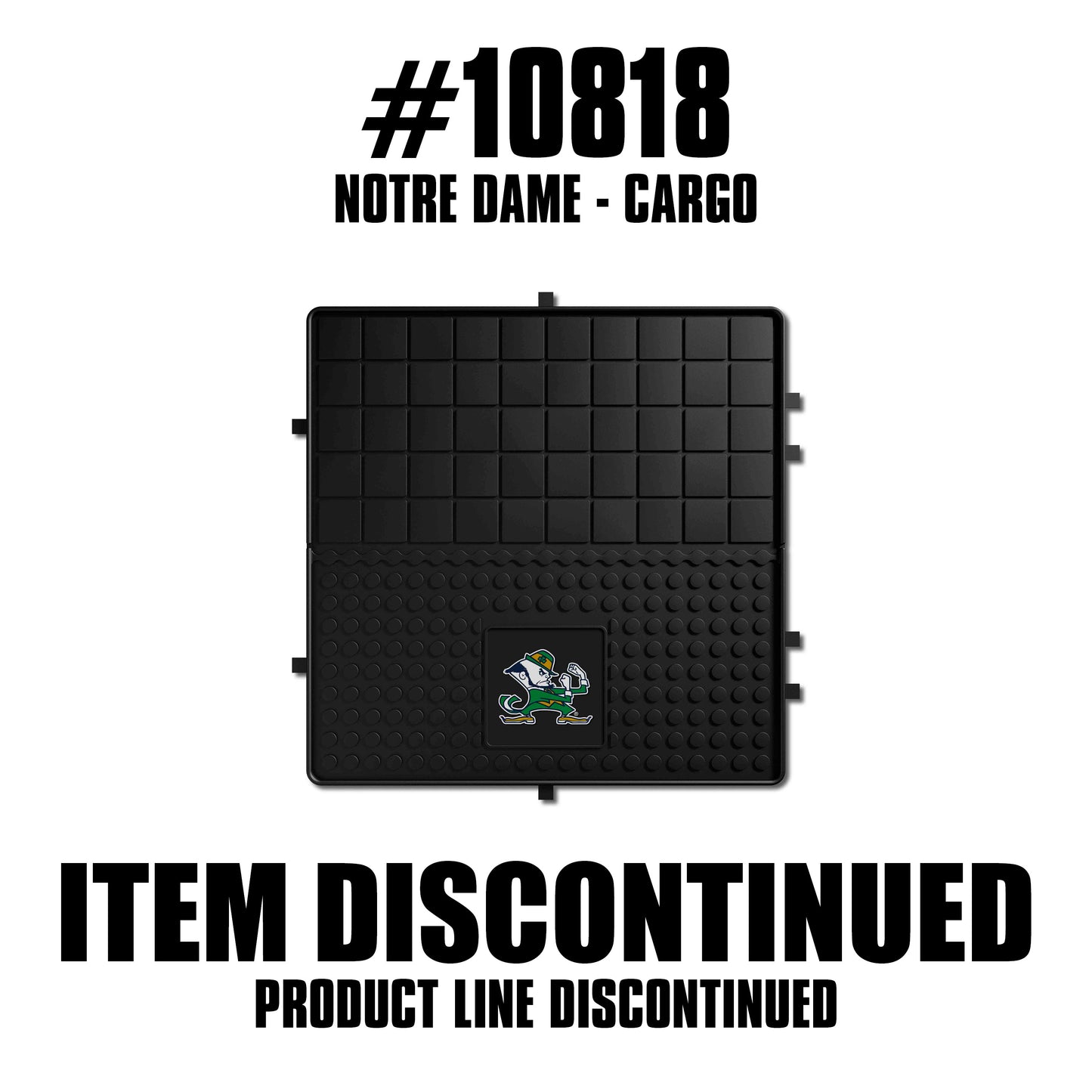 Notre Dame Fighting Irish Heavy Duty Cargo Mat 31"x31", Leprechaun - Notre Dame - Flyclothing LLC