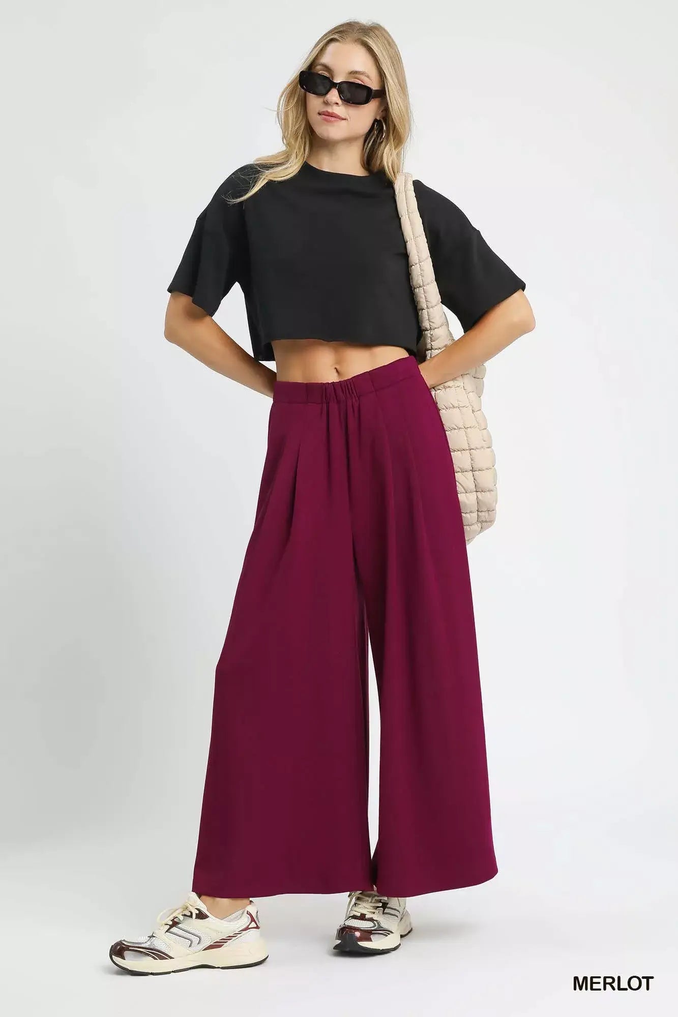 Umgee Wide Leg Pants with Pockets - Trendsi - Flyclothing LLC