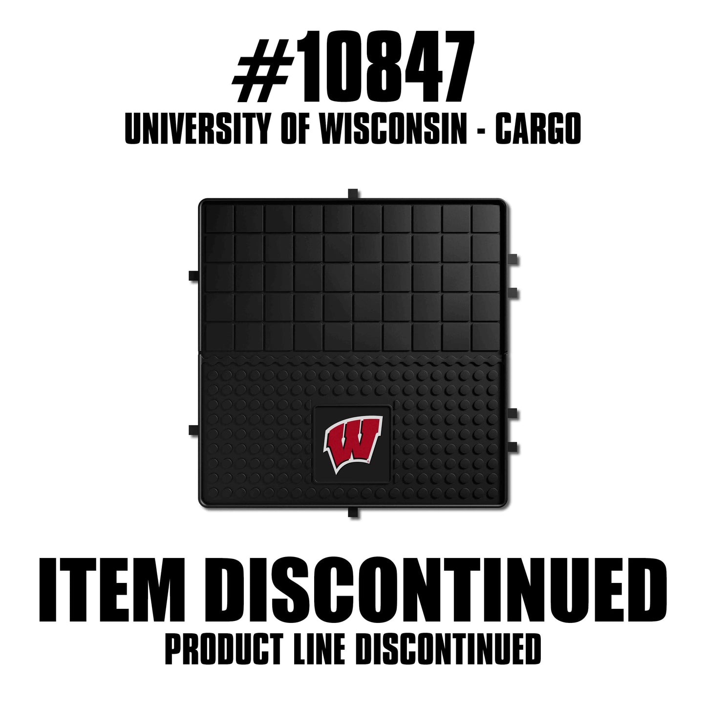 Wisconsin Badgers Heavy Duty Cargo Mat 31"x31" - Wisconsin - Flyclothing LLC