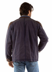 Scully Leather Leatherwear Mens Men's Jacket W/Canvas - Scully Leather