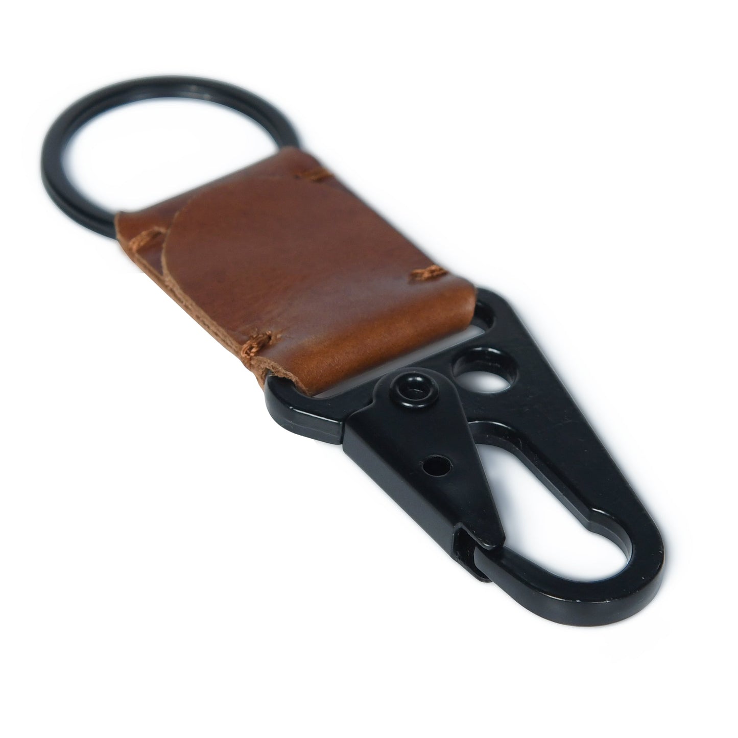 Leather-Metal Key Ring Keychain - Classy Leather Bags - Flyclothing LLC