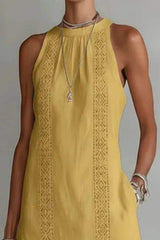 Sleeveless Side Slit Dress with Pockets - Trendsi - Flyclothing LLC