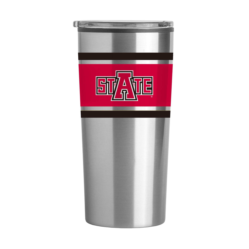 Arkansas State Stripe 20 oz Fusion Tumbler - Logo Brands - Flyclothing LLC